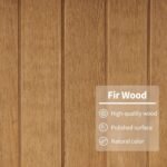 Wood Tool Shed – 2 Lockable Doors for Patio & Lawn (Natural) - Image 7