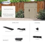54 Cu Ft Vertical Plastic Shed – Durable Outdoor Storage Unit - Image 9