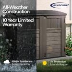 34 Cu Ft Horizontal Resin Shed – Weatherproof Black Storage - Image 3