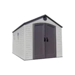 8×15 FT Resin Shed 60075 – Lockable Desert Sand Outdoor Unit