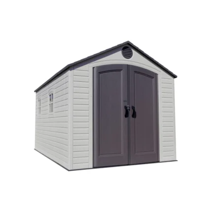 8×15 FT Resin Shed 60075 – Lockable Desert Sand Outdoor Unit