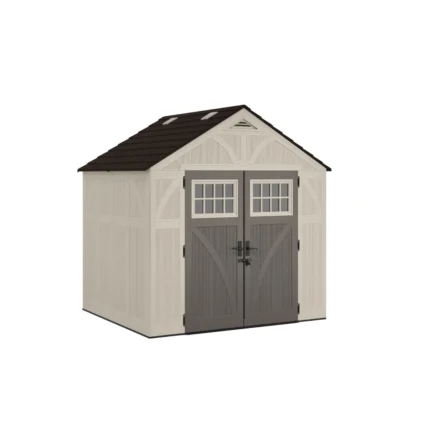 8×7 FT Resin Storage Shed – Tremont Lockable Double Door